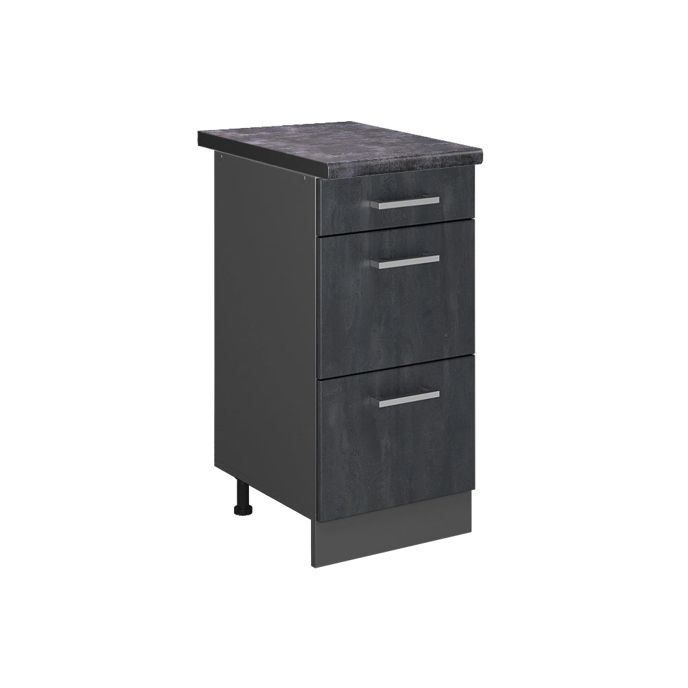 Vicco Mobiletto base per cucina Calcestruzzo nero 40 cm PL Antracite