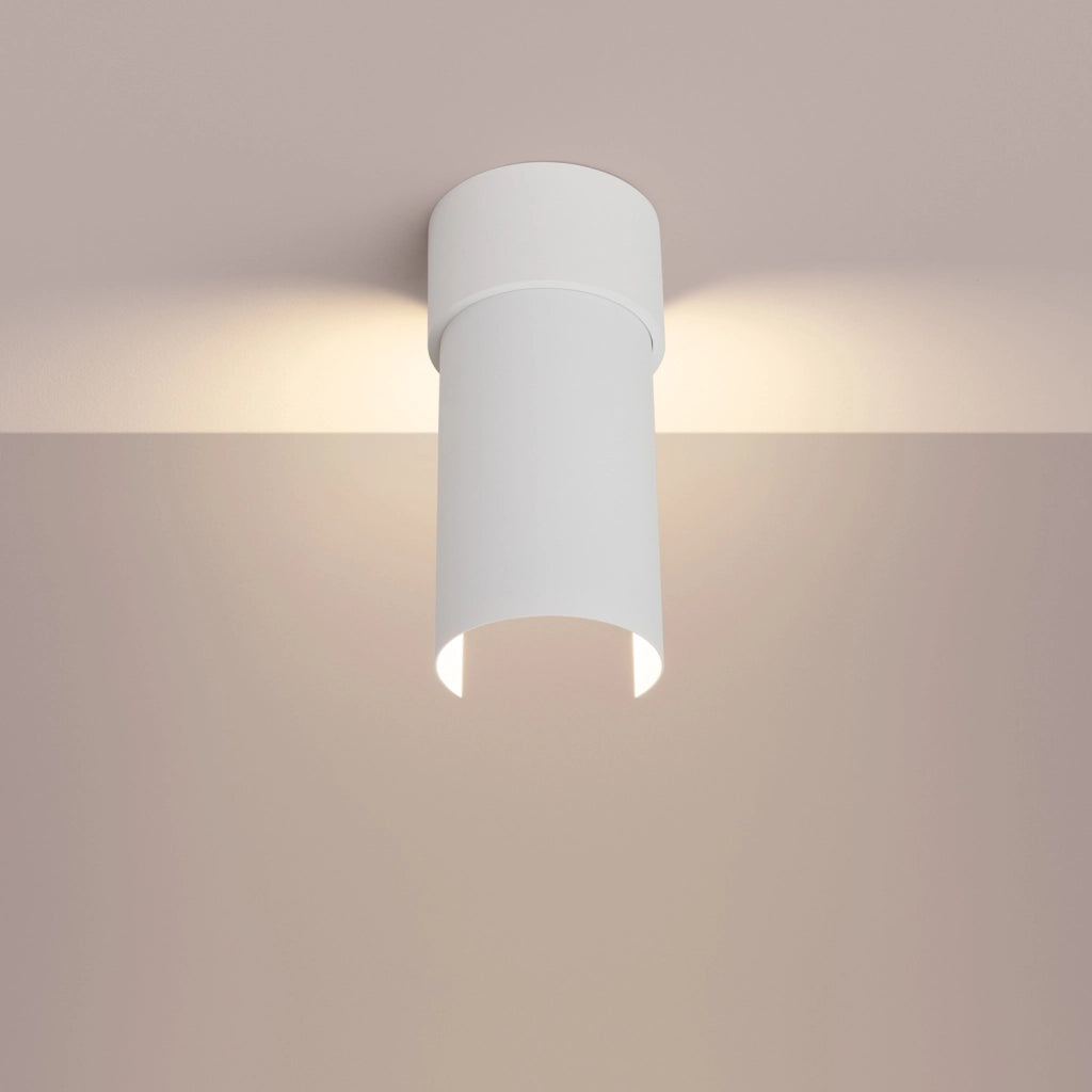 Spot soffitto rotondo bianco Ø10 orientabile E27 Pure Lume