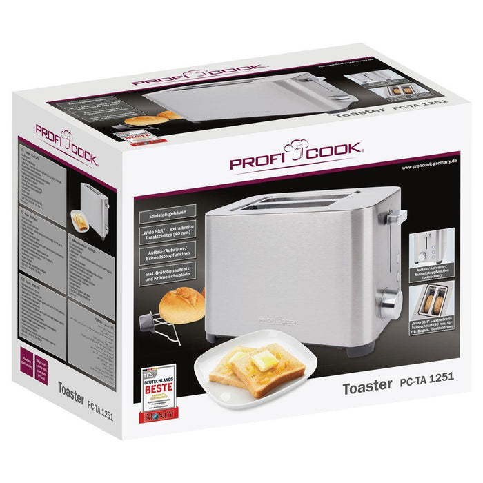 ProfiCook PC-TA 1251 2 fetta/e 750 W Acciaio inox