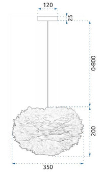 Lampada Pensile Di Piume Bianco APP335-3CP