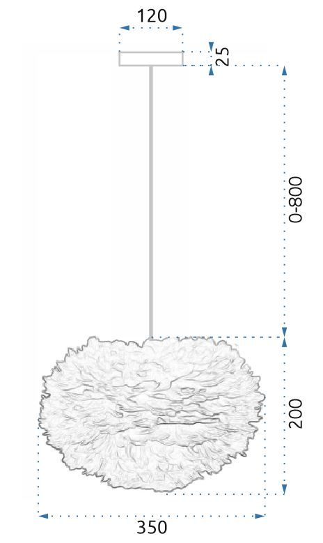 Lampada Pensile Di Piume Bianco APP335-3CP
