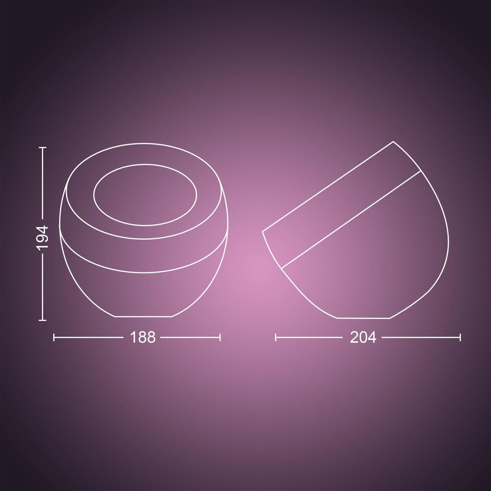 Philips Hue White and Color ambiance IRIS Lampada Smart da Tavolo Nera