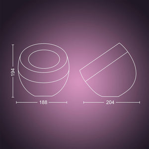 Philips Hue White and Color ambiance IRIS Lampada Smart da Tavolo Nera