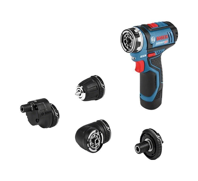 Bosch GSR 12V-15 FC Professional Senza chiave 600 g Nero, Blu