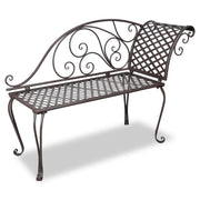 Chaise longue da giardino 128 cm acciaio marrone anticato 02_0011867