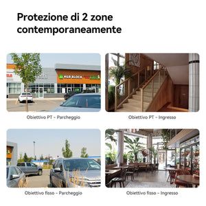 Imou Crusier DUAL 10MP (5MP+5MP) Telecamera Wi-Fi Esterno Doppio Obiettivo, 360°PTZ Videocamera Sorveglianza Esterno con Visione Notturna a Colori, Rilevamento Umano/Veicoli, IP66, Tracciamento Intelligente, 2,4ghz