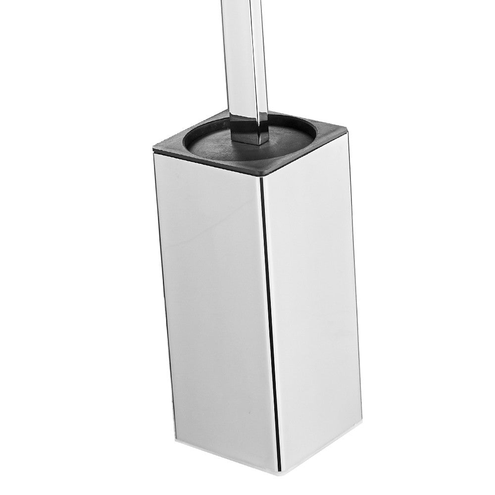 Porta scopino da appoggio in acciaio cromato serie frame