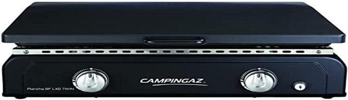 Camping Gaz Piastra Cottura Plancha BF LXD Twin, Nero Doppia Superficie di Cottura, Facile Pulizia e Resistenza alle Alte Temperature