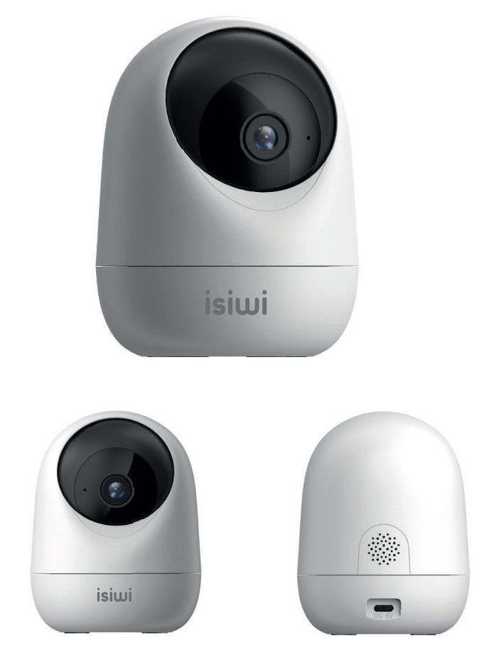 Isiwi Orb Telecamera Wireless 1080P 2Mpx Dome motorizzata IR LED Audio Bidirezionale Sd Card