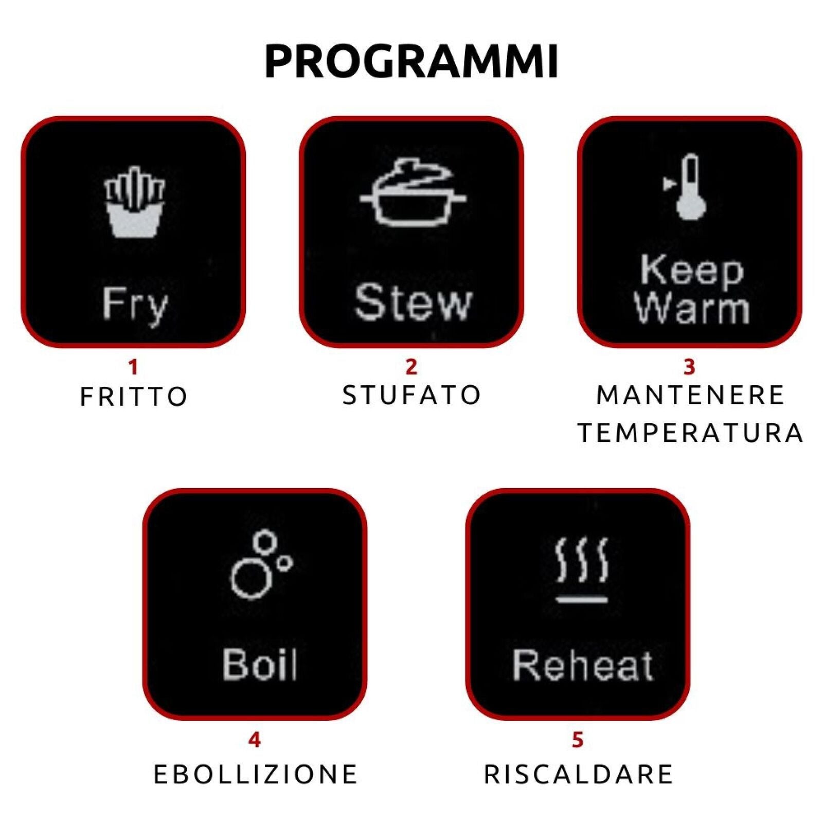 Ariete 1997 Piastra a induzione singola portatile, Vetroceramica, 2000W, 10 livelli di potenza, Timer fino a 4 ore, Sicurezza bambini, 5 programmi, Nero