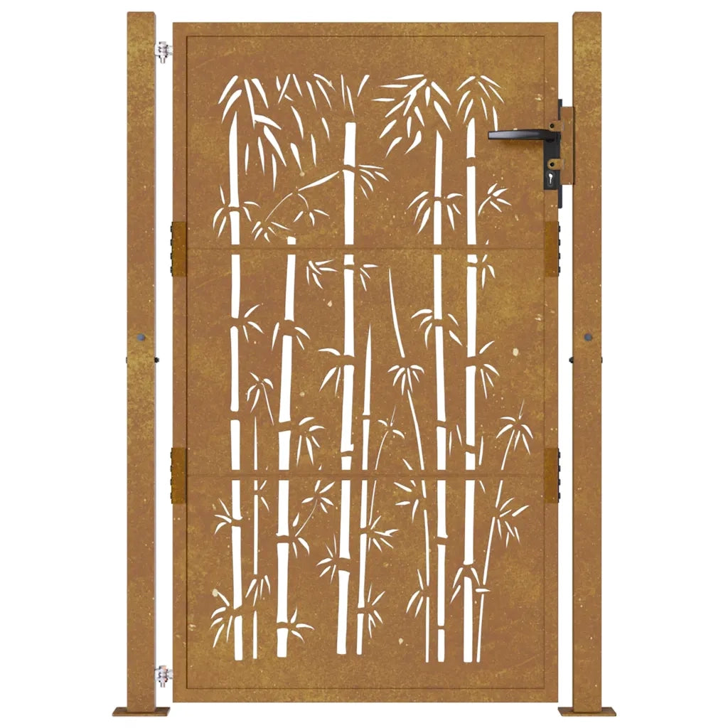 Cancello da Giardino 105x130 cm in Acciaio Corten Design BambÃ¹