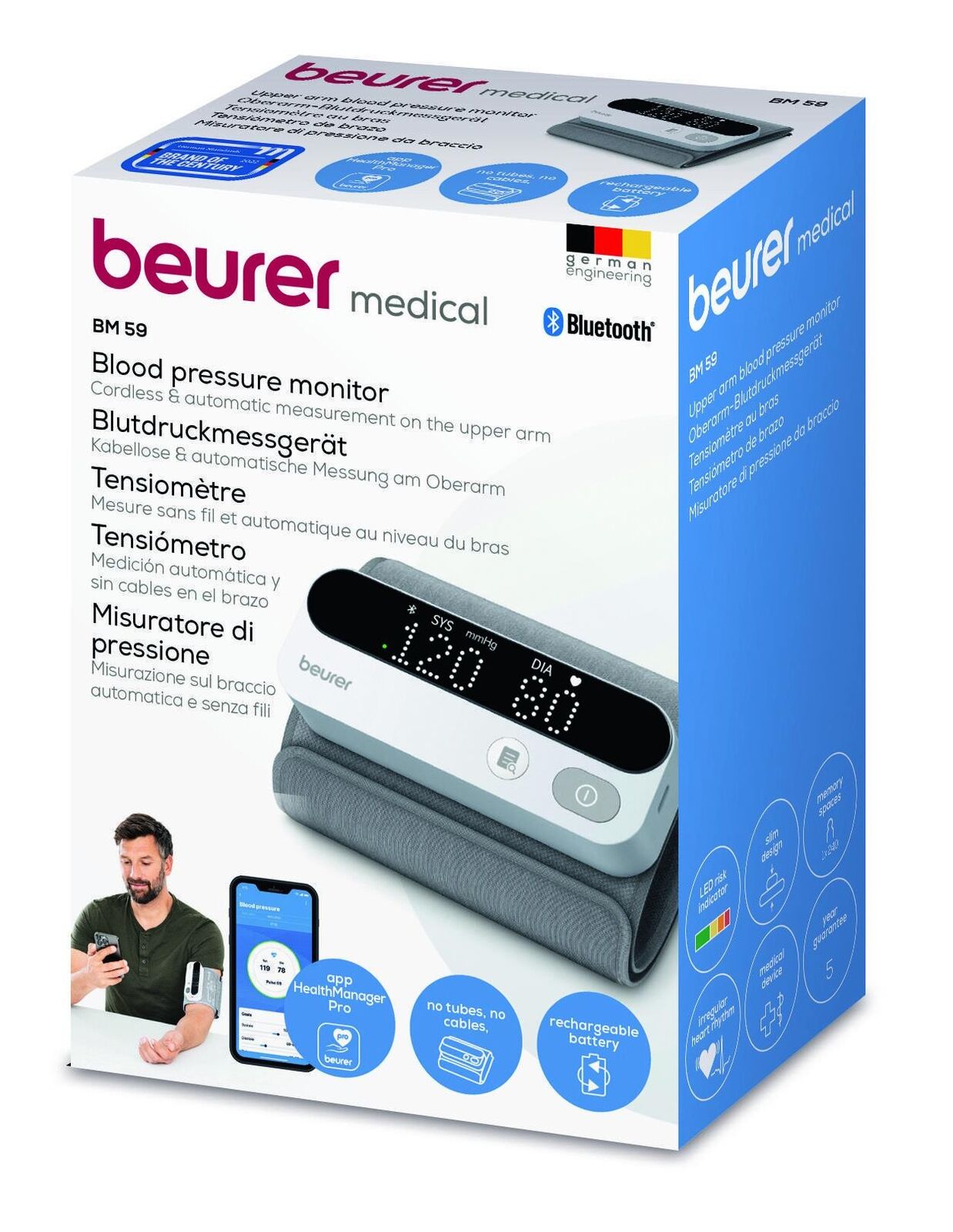 Beurer BM 59 Arti superiori Misuratore di pressione sanguigna automatico 1 utente(i)