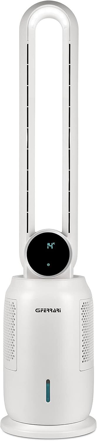 G3 Ferrari Raffrescatore Evaporativo No Pale Tanica 2 Litri Timer Ioni Tlc Bianco