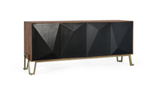 Credenza a quattro ante in legno di mango 180 cm