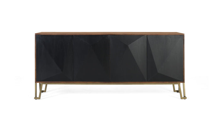 Credenza a quattro ante in legno di mango 180 cm
