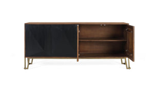 Credenza a quattro ante in legno di mango 180 cm