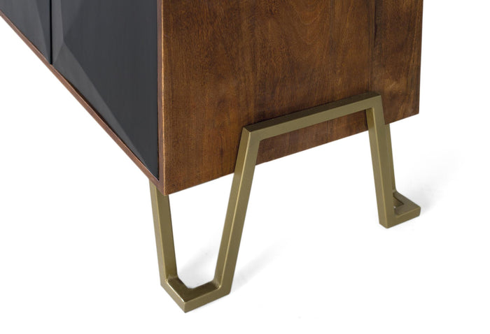 Credenza a quattro ante in legno di mango 180 cm