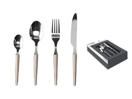 Tognana Porcellane Servizio 24 Pezzi Posate Antony Zen Crema Glass