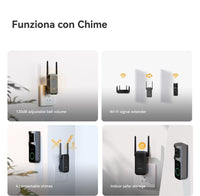 Imou Video Doorbell 2S Kit - mmagine QHD 2K   Batteria da 5000mAh166° D Visione grandangolare   30° Orizzontale ruotabile   IR Visione notturna   Include Chime