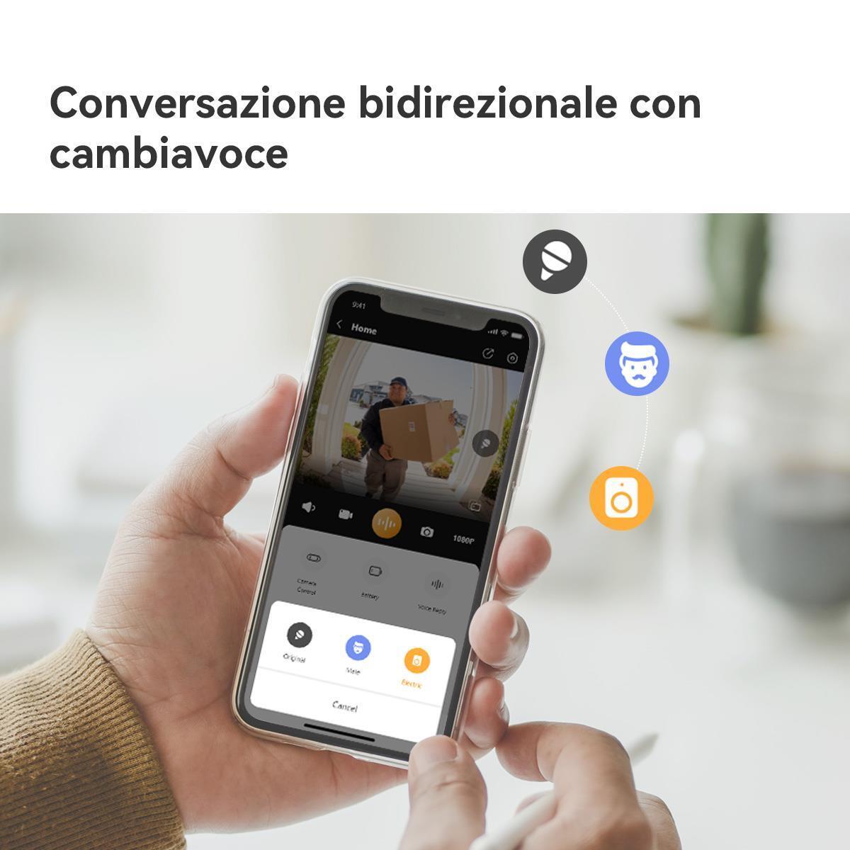 Imou Video Doorbell 2S Kit - mmagine QHD 2K   Batteria da 5000mAh166° D Visione grandangolare   30° Orizzontale ruotabile   IR Visione notturna   Include Chime