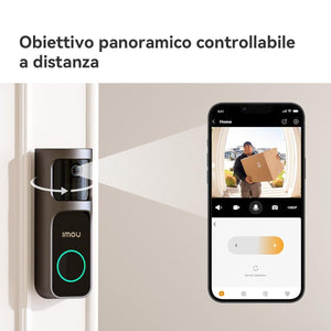 Imou Video Doorbell 2S Kit - mmagine QHD 2K   Batteria da 5000mAh166° D Visione grandangolare   30° Orizzontale ruotabile   IR Visione notturna   Include Chime
