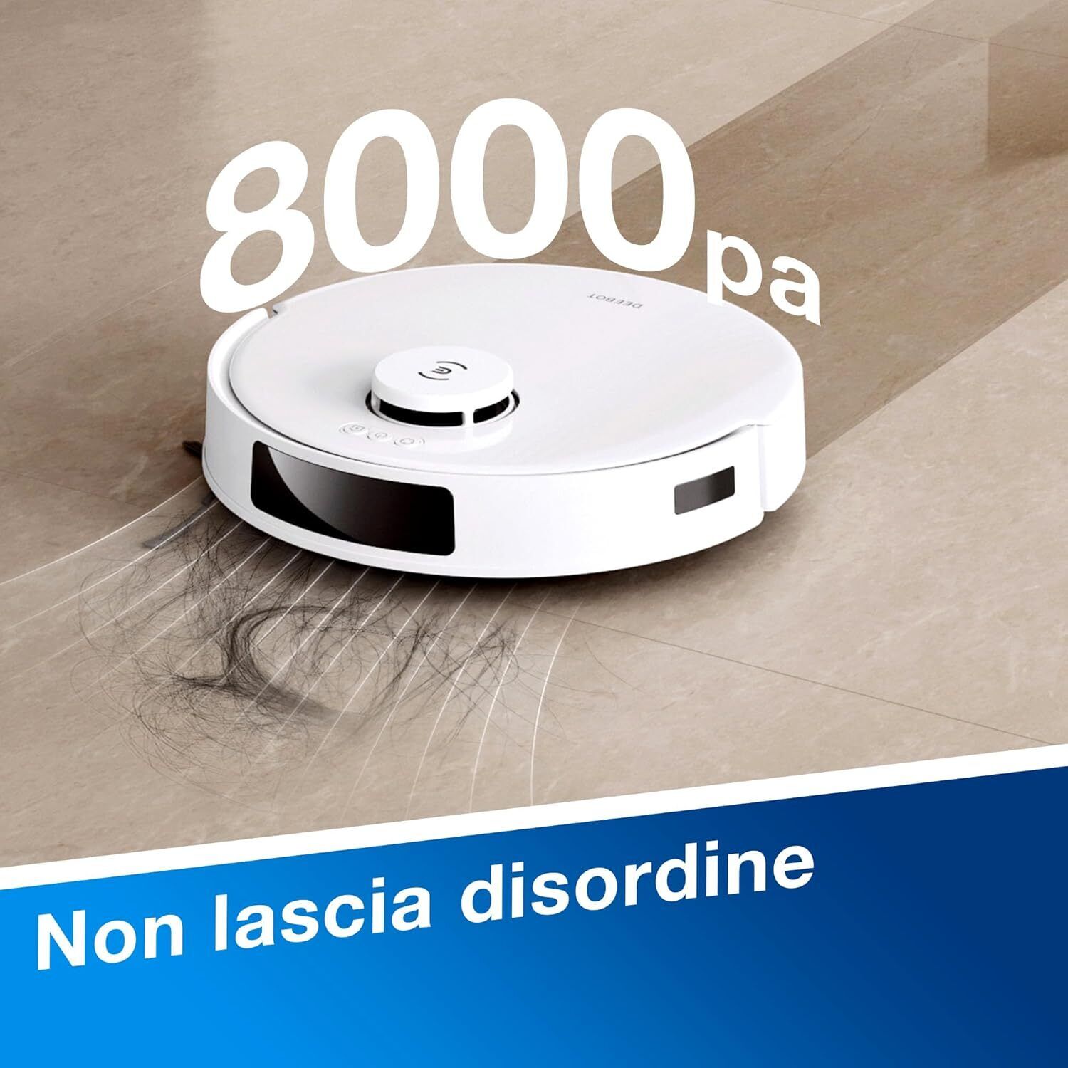 Ecovacs DEEBOT N20 PLUS aspirapolvere robot 0,4 L Senza sacchetto Bianco