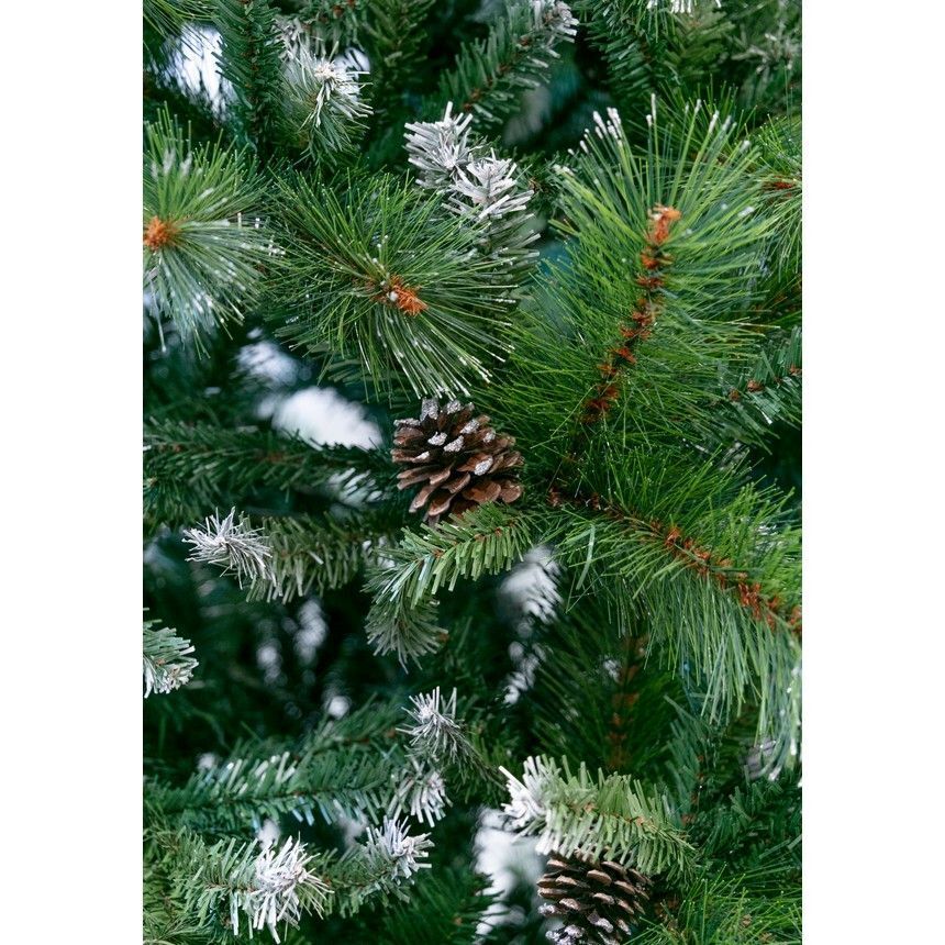 Albero di Natale Stoccolma 225 cm 1369 rami con pigne in pvc