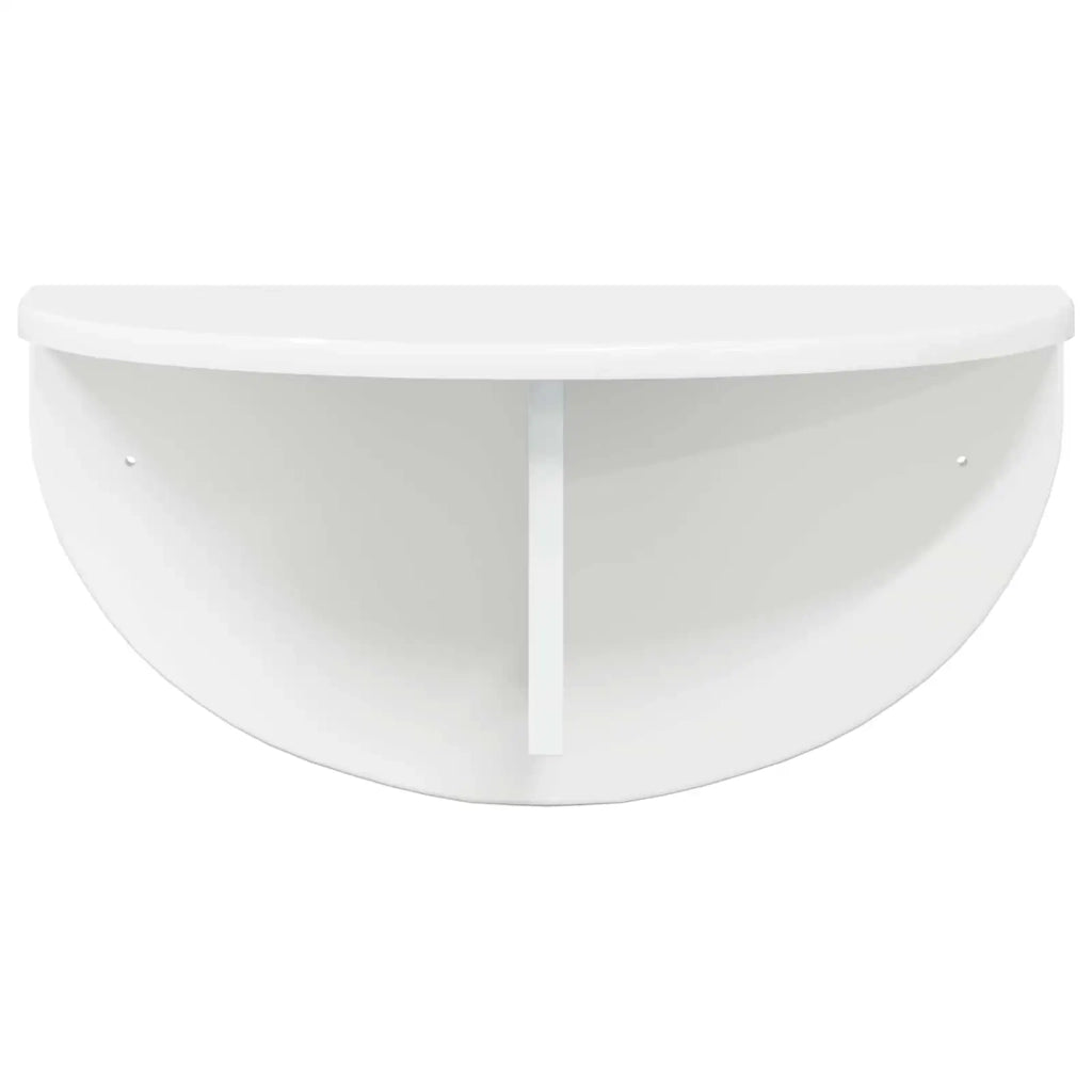 Scaffale da parete 2 pz Bianco Lucido 48 x 24 x 24 cm