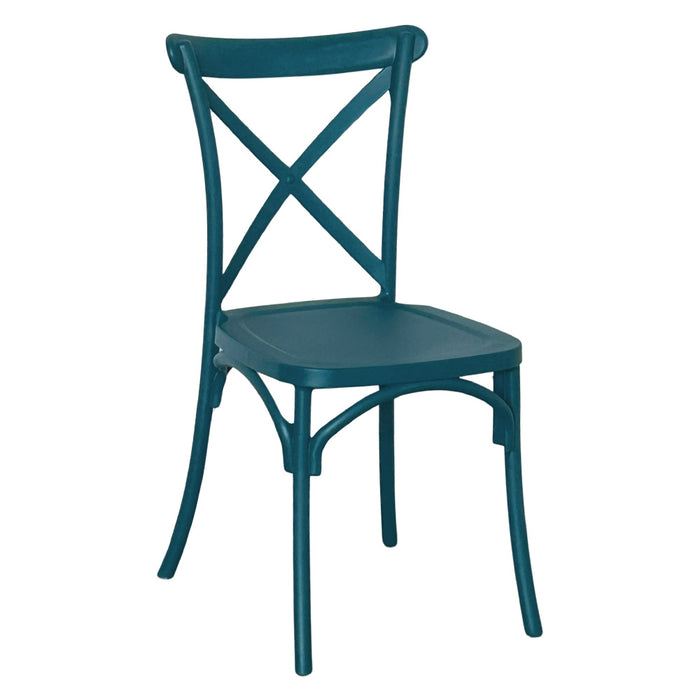 Sedia Sprint in plastica polipropilene verde petrolio monoblocco impilabile