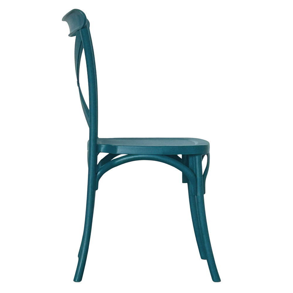 Sedia Sprint in plastica polipropilene verde petrolio monoblocco impilabile