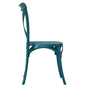 Sedia Sprint in plastica polipropilene verde petrolio monoblocco impilabile