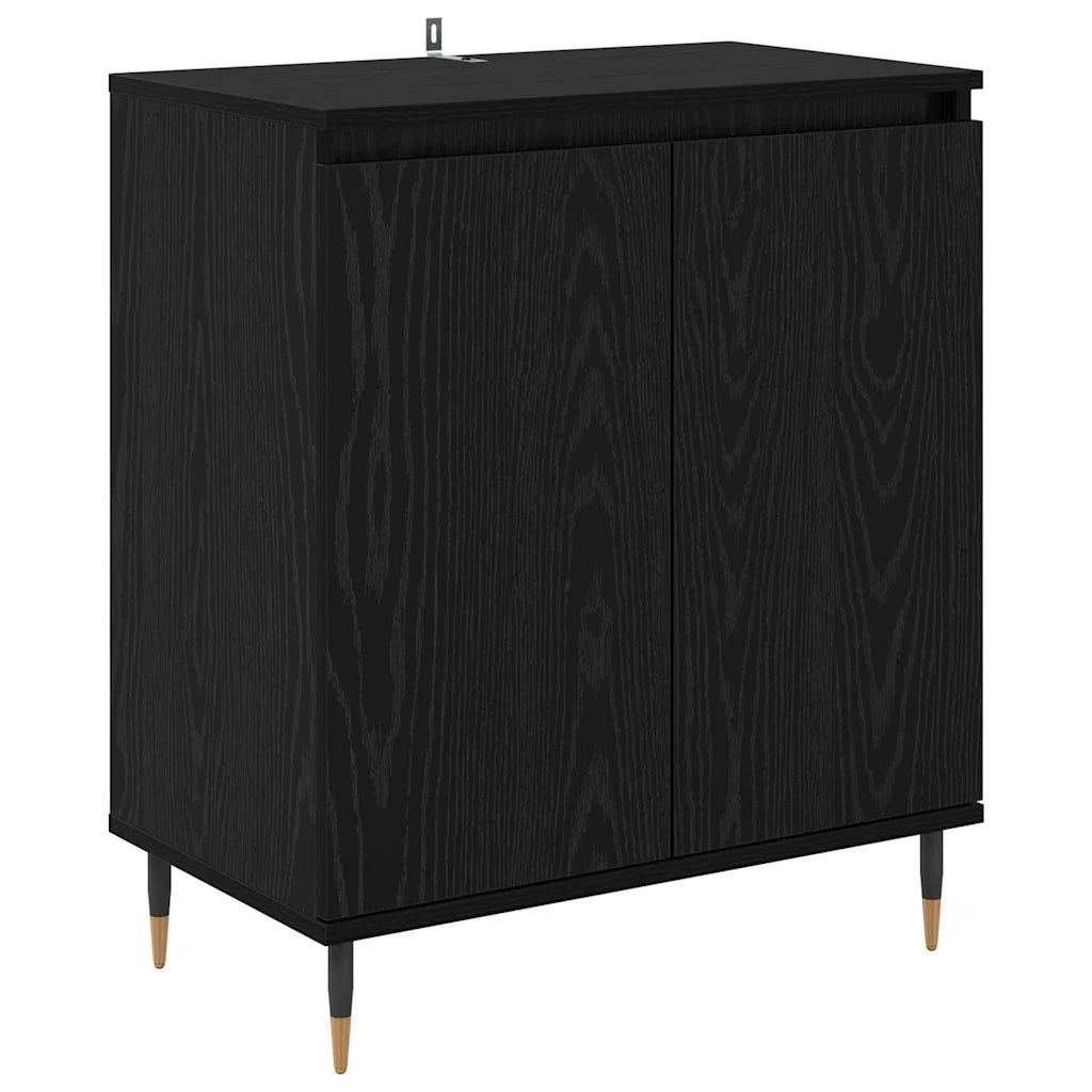 Credenza-Buffet-Armadio da cucina Rovere Nero 60 x 35 x 70 cm Legno multistrato 147214