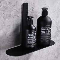 Mensola per bagno nera serie evolution - fissaggio con biadesivo o ad incollo