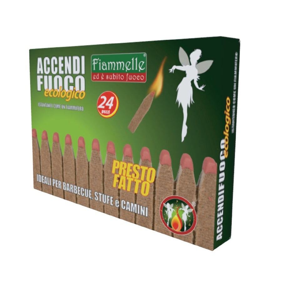 24 ACCENDIFUOCO ECOLOGICI A FIAMMIFERO