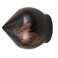 2 POMOLI A BULBO IN ALLUMINIO NERO/ RAME