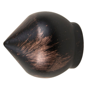 2 POMOLI A BULBO IN ALLUMINIO NERO/ RAME