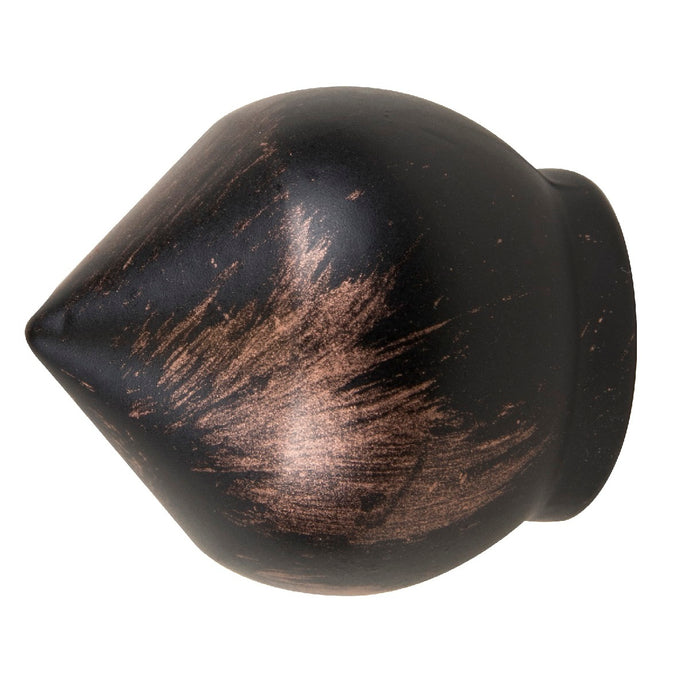 2 POMOLI A BULBO IN ALLUMINIO NERO/ RAME