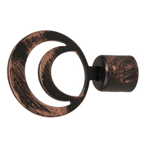 2 POMOLI A CERCHIO IN ALLUMINIO NERO/ RAME