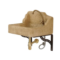 ACQUAIO NONNO SILVIO CM. 54X46X54H. IN PIETRA RICOSTRUITA COLORE TABACCO