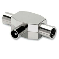 ADATTATORE 2 PRESE ANTENNA 75 OHM IEC + SPINA ANTE