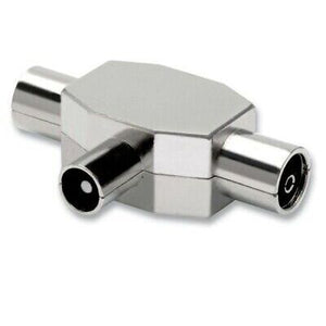 ADATTATORE 2 PRESE ANTENNA 75 OHM IEC + SPINA ANTE