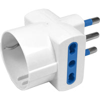 ADATTATORE 3 USCITE 1 SCHUKO 2 BIPASSO E SPINA 16A