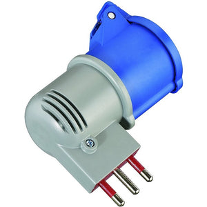 ADATTATORE A PETTINE CON SPINA 16A E PRESA IEC BLU
