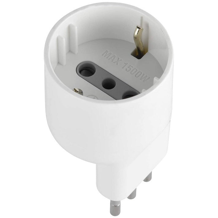 ADATTATORE SCHUKO 10A DISASSATO BIANCO