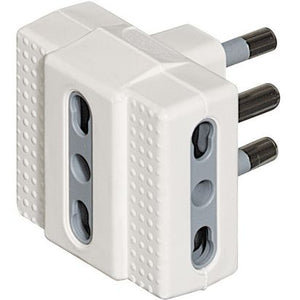 ADATTATORE TRIS 3 BIPASSO SP 16A BCO