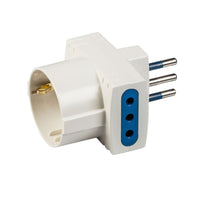 ADATTATORE SCHUKO TRIPLO 10A BIANCO