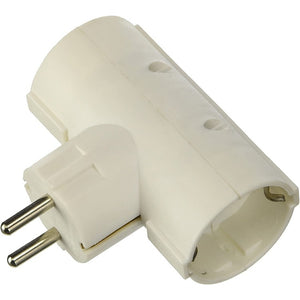 ADATTORE DOPPIO LATERALE SCHUKO 16A BIANCO