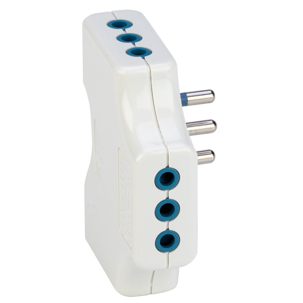 ADATTATORE TRIPLO SPAZIOZERO 10A BIANCO