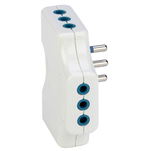 ADATTATORE TRIPLO SPAZIOZERO 10A BIANCO