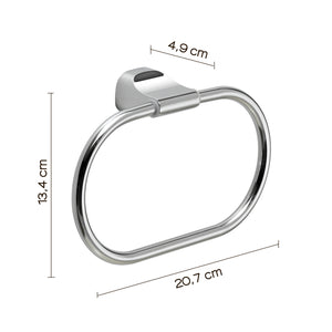 ANELLO PORTASALVIETTE STELVIO 21XH13CM CROMO.